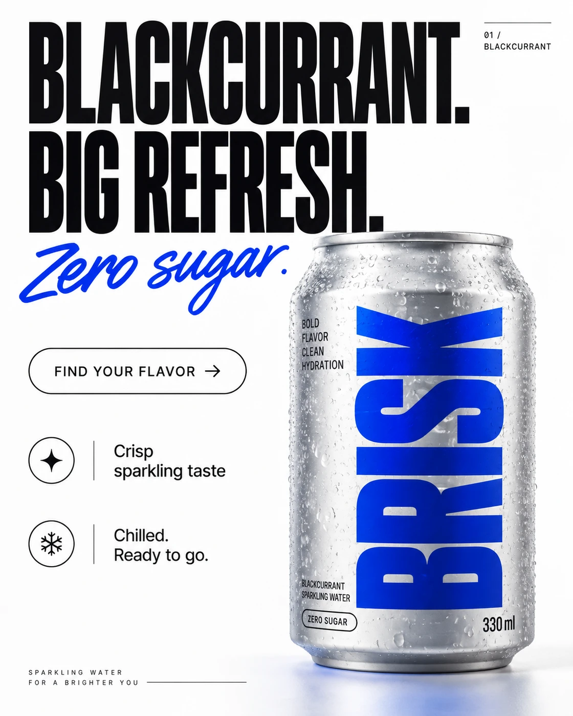 Brisk sparkling drink advertising concept