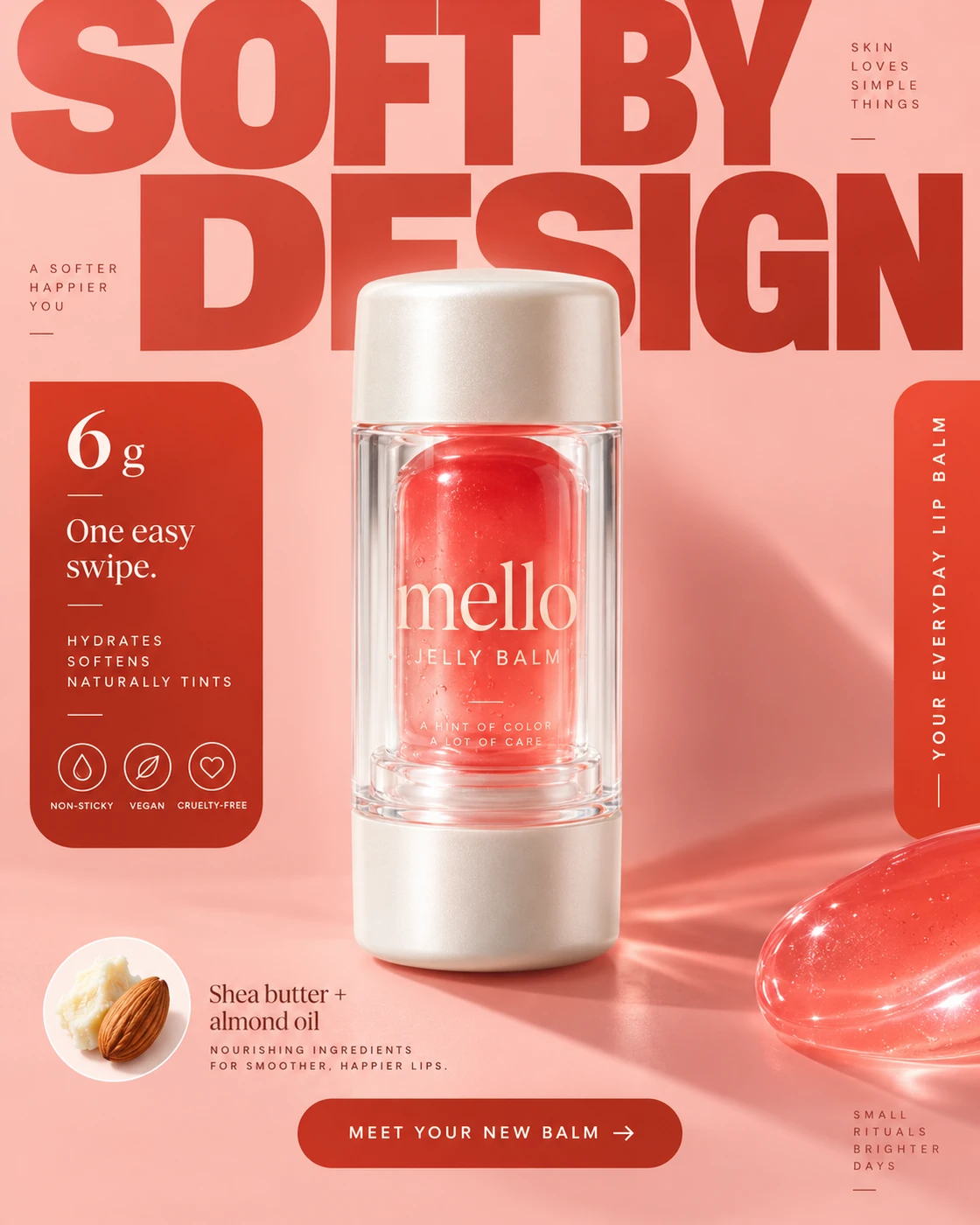 Mello lip balm advertising concept