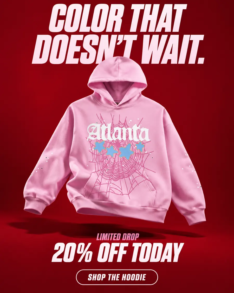 Pink hoodie advertising concept